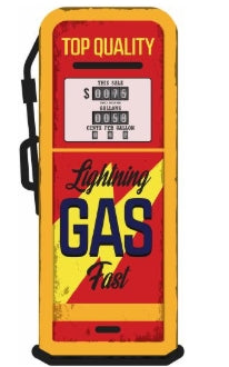 Metal "Lightning Gas" coin bank