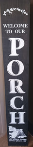 Wooden porch sign