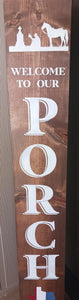 Wooden porch sign