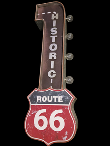 "Route 66" marquee sign.